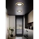 Trio 641519280 LED-Deckenleuchte Morgan 1x42W | 5600lm | 2700-6000K | IP20 - einstellbare Lichtfarbe in Stufen + stufenlos einstellbare Lichtfarbe, integrierter Dimmer, Memory-Funktion, Nachtmodus, Fernbedienung, Timer, schwarz/gold
