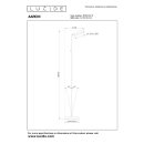 Lucide L197301011 LED Stehlampe AARON  | 12W integrierte LED-Quelle | 1000lm | 2700-4000K