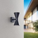 Trio 212560232 Außenwandleuchte Ardas 2x10W | GU10 | IP44 - Lichtrichtung oben/unten, schwarz matt