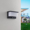 Trio 240969142 LED-Wandleuchte Nestos 1x13W | 1300lm | 3000K | IP54 - Bewegungsmelder, anthrazit