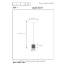 Lucide 08426/01/02 Deckenleuchte Jova 1x60w | E27 - Messing, dimmbar