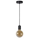 Lucide 08426/01/30 Hängende Deckenleuchte Jova 1x60w | E27 - schwarz, dimmbar