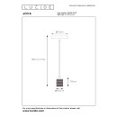 Lucide 08426/01/30 Hängende Deckenleuchte Jova 1x60w | E27 - schwarz, dimmbar
