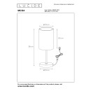 Lucide 08500/81/36 Tischleuchte Moda 1x60W | E27