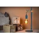 Lucide 08527/01/35 Tischlampe 1x60w | E27- Blau, Metall, Kabelschalter