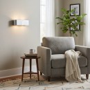 Ideal Lux 088273 Wandleuchte Clip Small Argento 2x60W | E27 - silber Rechteck