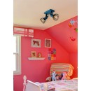 Lucide 08927/02/35 Kinder Spotleuchte Pola 2x60w | E27 - blau, einstellbar, dimmbar