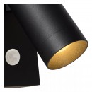 Lucide 09831/01/30 Außenwandlampe Taylor 1x5w | Gu10 | IP54 - schwarz, Fleck, einstellbar, Bewegungssensor