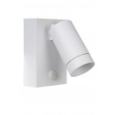 Lucide 09831/01/31 Außenwandlampe Taylor 1x5w | Gu10 | IP54 - weiß, Fleck, einstellbar, Bewegungssensor