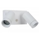 Lucide 09831/02/31 Außenwandlampe Taylor 2x5w | Gu10 | IP54 - weiß, Fleck, einstellbar, Bewegungssensor