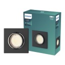 Philips 8720169392687 Einbaurahmen Peridot  GU10 | schwarz