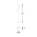 Zuma Line 133867-028003 Stehlampe OMI G9