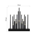 Emos DCAW04 LED Kerzenleuchter 1,2W | 20 LEDs | 3xAA | 2700K | IP20 - Zeitschaltuhr, warmweiß, schwarz