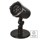 Emos DCPC04 LED Dekorativer Projektor - Schneeflocken 36W | IP44 - kaltes weiß, rotierendes Licht, schwarz