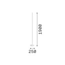 Ideal lux 366166 LED Stehlampe DORICA  | 50W integrierte LED-Quelle | 2830lm | 3000K | mit Schalter | bronze