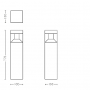 Philips 16482/30/P0 LED Sockelleuchte Parterre 1x8W | 2700K | IP44