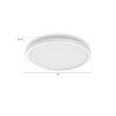 Philips Hue  8721103044594 Deckenleuchte Surimu  | 60W integrierte LED-Quelle | 2850lm | 2000-6500K | rgb - farbig | Dimmer | weiß