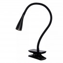 Lucide 18256/03/30 LED Tischlampe mit Clip Zozy 1x4w | 250lm | 3000k - schwarz, dimmbar
