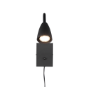 Trio 202670132 Wandleuchte Wanda 1x10W | GU10 - flexibler Arm, Schalter am Körper, schwarz