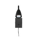 Trio 202670132 Wandleuchte Wanda 1x10W | GU10 - flexibler Arm, Schalter am Körper, schwarz
