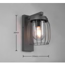 Trio 210860142 Außenwandlampe Tuela 1x40w | E27 | IP44 - Anthrazit