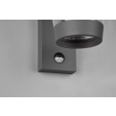 Trio 211069142 Außenwandleuchte mit Bewegungssensor Cavado 1x40w | E27 | IP44 - Anthrazit