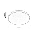 Rabalux 2117 LED-Deckenleuchte Bruce 1x40w | 3300lm | 3000-6000K | RGB - dimmbare, Fernbedienung, Timer, Nacht Übernachtung, Sterneffekt, weiß