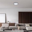 Rabalux 2130 LED-Deckenleuchte Lupita 1x40W | 2700lm | 3000-6500K - dimmbar, Timer, Memoryfunktion, Nachtlicht, Fernbedienung, schwarz, weiß