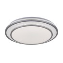 Rabalux 2131 LED-Deckenleuchte Lupita 1x40W | 2700lm | 3000-6500K - dimmbar, Timer, Memoryfunktion, Nachtlicht, Fernbedienung, silber, weiß