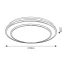 Rabalux 2131 LED-Deckenleuchte Lupita 1x40W | 2700lm | 3000-6500K - dimmbar, Timer, Memoryfunktion, Nachtlicht, Fernbedienung, silber, weiß