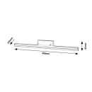 Rabalux 2166 LED-Badwandleuchte über dem Spiegel Evan 1x12W | 1300lm | 4000K | IP44 - schwarz, weiß