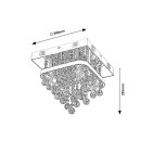 Rabalux 2238 LED-Einbauleuchte Pallas 1x23W+4x40W | 4xE14 | 1470lm | | 4000K - 3-Phasen-Dimmung, Chrom, Weiß