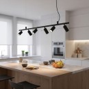 Ideal Lux 231396 Kronleuchter Dynamite 6x28W | GU10 - schwarz