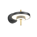 Trio T240270180 LED Wandleuchte KEATON | 10W integrierte LED-Quelle | 1x1200lm | 2300+3000+4000K | Trio - SwitchDimmer | schwarz | gold