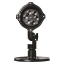 Emos DCPC02 LED Dekorativer Projektor - Schneeflocken 36W | IP44 - weiß, rotierendes Licht, schwarz