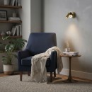 Ideal Lux 260624 LED Wandlampe Bean 1x35w | 220lm | 3000K - Netzschalter auf Körper Messing