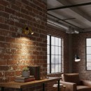 Ideal Lux 260624 LED Wandlampe Bean 1x35w | 220lm | 3000K - Netzschalter auf Körper Messing