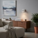 Ideal Lux 260648 LED Wandleuchte Bean Square 1x35w | 220lm | 3000K - Netzschalter auf Körper, weiß