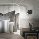 Ideal Lux 260655 LED Wandleuchte Bean Square 1x35w | 220lm | 3000K - Netzschalter am Körper, schwarz