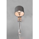 Trio 271170211 LED Wandleuchte Hotel 1x40w | E14 + 1X LED 31W | 310lm | 3000k - flexibler Arm, getrennte Schalter, mattes Nickel, Grau