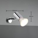 Trio 283500106 Wandleuchte Lorenzo 1x5w | Gu10 | IP44 - Chrome