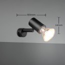 Trio 283500132 Wandleuchte Lorenzo 1x5w | Gu10 | IP44 - Matt schwarz