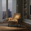 Ideal Lux 285344 LED-Stehleuchte Diesis Pt 1x7w | 660lm | 3000K - Kabelschalter, Messing