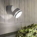 Ideal Lux 285481 LED Außen Wandleuchte Omega Ap Round 1x7w | 650lm | 4000k | IP54 - weiß
