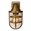 Lucide 29899/01/02 Wandlampe Lewis 1x60w | E27 | IP44 - Messing, dimmbar