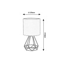 Rabalux 3017 Tischleuchte König 1x40w | E14 - Braun, Golden