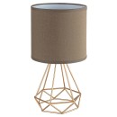 Rabalux 3017 Tischleuchte König 1x40w | E14 - Braun, Golden
