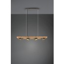 Trio 301900467 Hängende Deckenleuchte Bell 4x25w | E14 - einstellbare Höhe, Holz, antikes Nickel