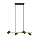 Trio 302400480 Deckenleuchte Marley 4x35W | GU10 - schwarz, gold