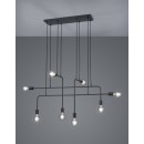 TRIO 306200832 Pendelleuchte Connor 8x10W | E27 | IP20 - schwarz